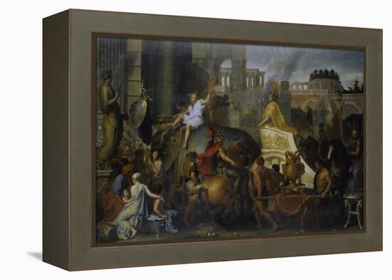 The Entrance of Alexander the Great into Babylon, C. 1673-Charles Le Brun-Framed Premier Image Canvas