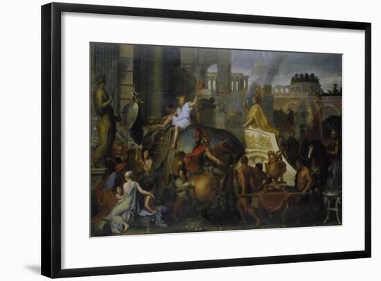 The Entrance of Alexander the Great into Babylon, C. 1673-Charles Le Brun-Framed Giclee Print