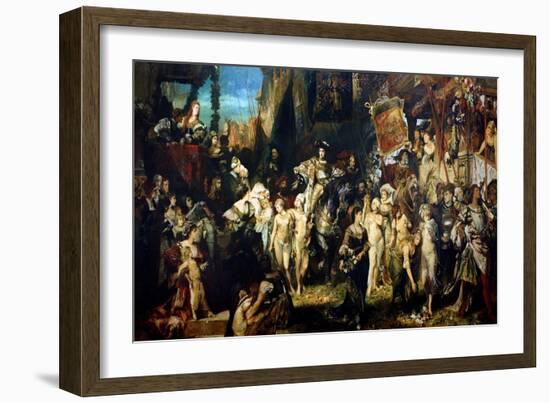 The Entrance of Emperor Charles V (1500-58) into Antwerp in 1520, 1878-Hans Makart-Framed Giclee Print