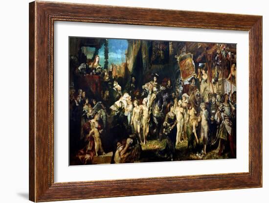 The Entrance of Emperor Charles V (1500-58) into Antwerp in 1520, 1878-Hans Makart-Framed Giclee Print