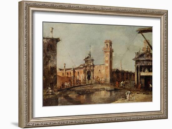 The Entrance to the Arsenal in Venice, after 1776-Francesco Guardi-Framed Giclee Print