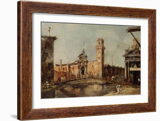 The Entrance to the Arsenal in Venice, after 1776-Francesco Guardi-Framed Giclee Print