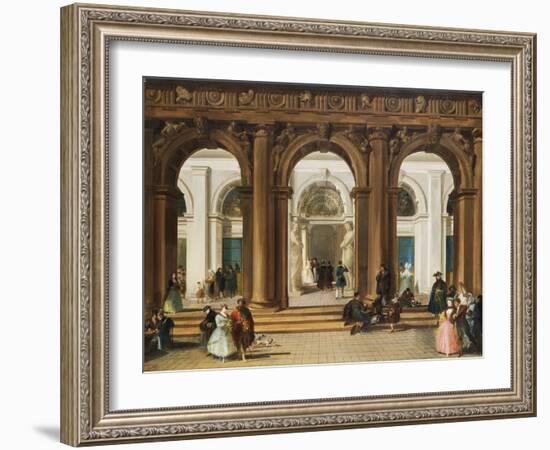 The Entrance to the Biblioteca Marciana, Venice-Giuseppe Bernardino Bison-Framed Giclee Print