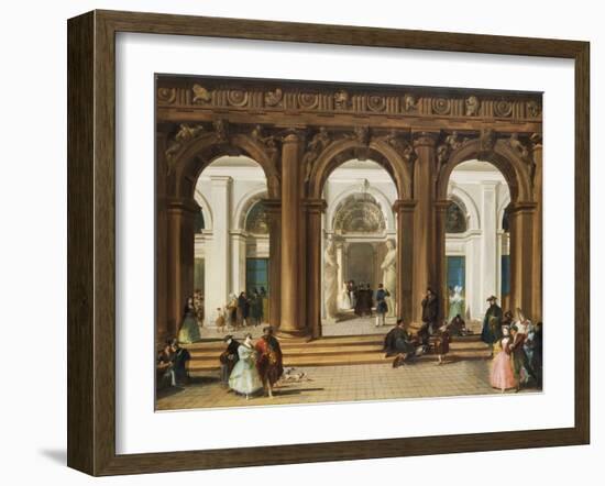 The Entrance to the Biblioteca Marciana, Venice-Giuseppe Bernardino Bison-Framed Giclee Print