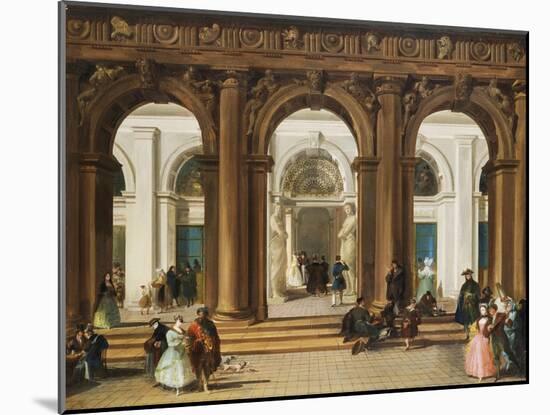 The Entrance to the Biblioteca Marciana, Venice-Giuseppe Bernardino Bison-Mounted Giclee Print