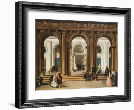 The Entrance to the Biblioteca Marciana, Venice-Giuseppe Bernardino Bison-Framed Giclee Print