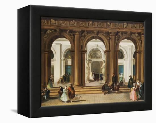 The Entrance to the Biblioteca Marciana, Venice-Giuseppe Bernardino Bison-Framed Premier Image Canvas