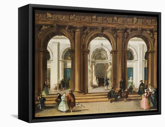 The Entrance to the Biblioteca Marciana, Venice-Giuseppe Bernardino Bison-Framed Premier Image Canvas