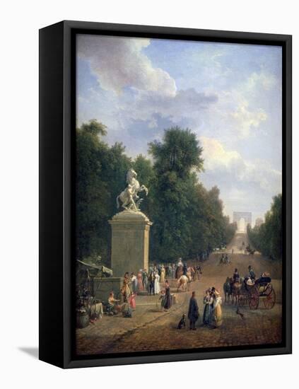 The Entrance to the Champs-Élysées, C1804-1836-Eustache Francois Duval-Framed Premier Image Canvas