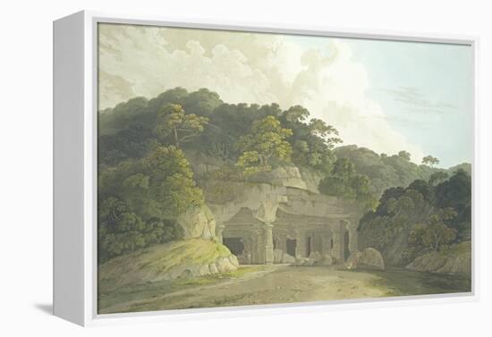 The Entrance to the Elephanta Cave-Thomas & William Daniell-Framed Premier Image Canvas