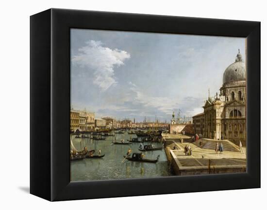 The Entrance to the Grand Canal and the Church Santa Maria Della Salute, Venice-Canaletto-Framed Premier Image Canvas