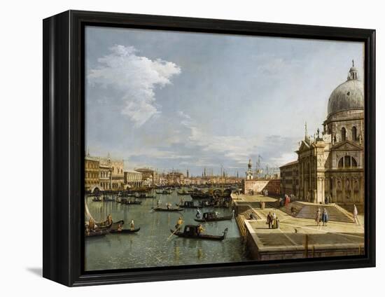 The Entrance to the Grand Canal and the Church Santa Maria Della Salute, Venice-Canaletto-Framed Premier Image Canvas