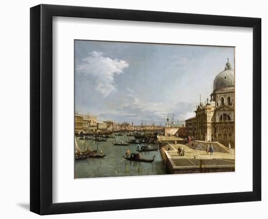 The Entrance to the Grand Canal and the Church Santa Maria Della Salute, Venice-Canaletto-Framed Giclee Print
