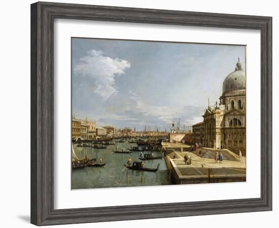 The Entrance to the Grand Canal and the Church Santa Maria Della Salute, Venice-Canaletto-Framed Giclee Print