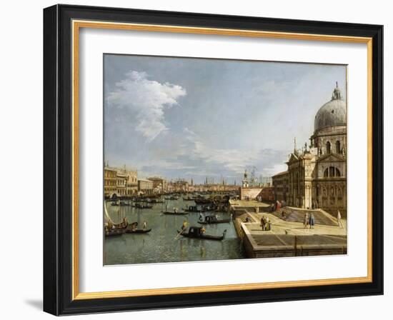 The Entrance to the Grand Canal and the Church Santa Maria Della Salute, Venice-Canaletto-Framed Giclee Print