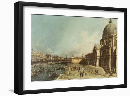 The Entrance to the Grand Canal, Venice, Looking East, with the Church of Santa Maria Della Salute-Canaletto-Framed Giclee Print