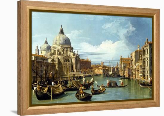 The Entrance to the Grand Canal, Venice-Canaletto-Framed Premier Image Canvas