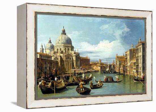 The Entrance to the Grand Canal, Venice-Canaletto-Framed Premier Image Canvas