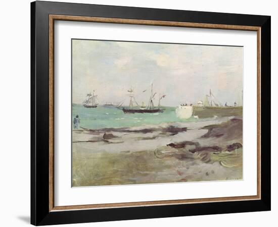 The Entrance to the Port of Boulogne, 1880-Berthe Morisot-Framed Giclee Print