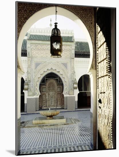 The entrance to the prayer hall of the Qarawiyin Mosque at Fez-Werner Forman-Mounted Giclee Print