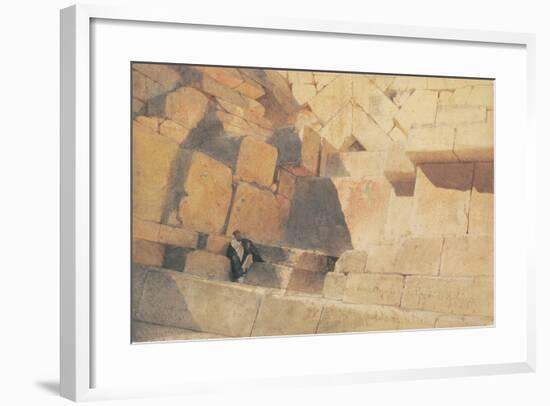 The Entrance to the Pyramid of Cheops, 1860-Carl Haag-Framed Giclee Print