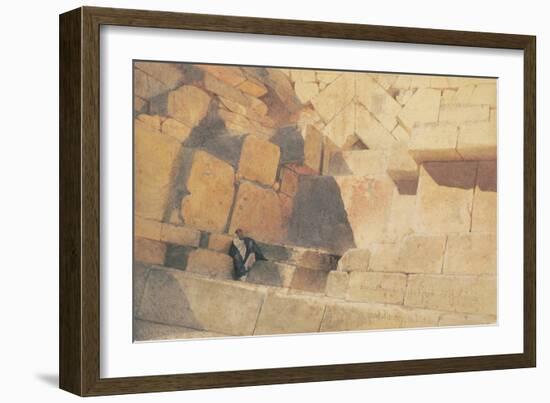 The Entrance to the Pyramid of Cheops, 1860-Carl Haag-Framed Giclee Print