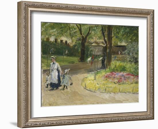 The Entrance to the Zoological Gardens, Frankfurt (Papagaienallee), 1901-Max Slevogt-Framed Giclee Print