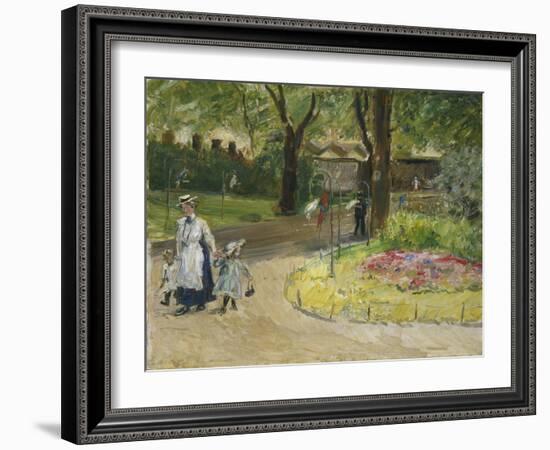 The Entrance to the Zoological Gardens, Frankfurt (Papagaienallee), 1901-Max Slevogt-Framed Giclee Print