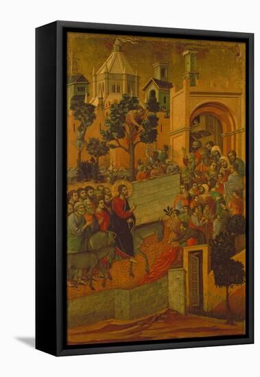 The Entry into Jerusalem, 1308-11-Duccio di Buoninsegna-Framed Premier Image Canvas