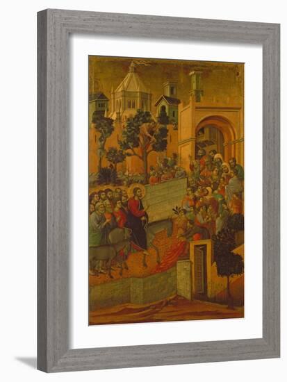 The Entry into Jerusalem, 1308-11-Duccio di Buoninsegna-Framed Giclee Print