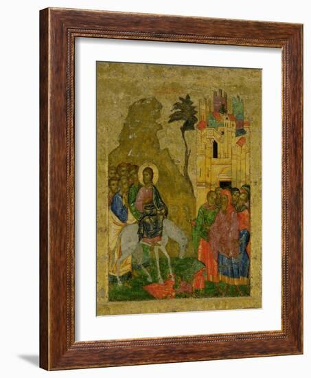The Entry into Jerusalem, Russian Icon from the Iconostasis in the Cathedral of St. Sophia-null-Framed Giclee Print
