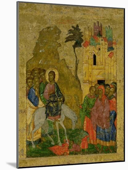 The Entry into Jerusalem, Russian Icon from the Iconostasis in the Cathedral of St. Sophia-null-Mounted Giclee Print