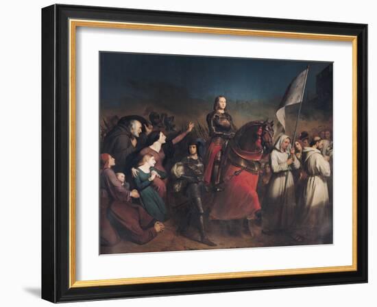The Entry of Joan of Arc (1412-31) into Orleans, 8th May 1429, 1843-Henry Scheffer-Framed Giclee Print