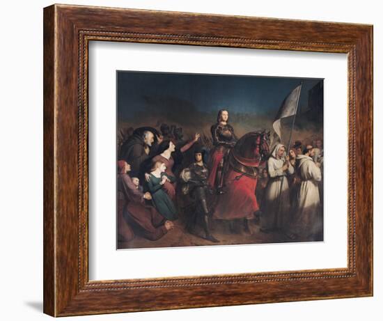 The Entry of Joan of Arc (1412-31) into Orleans, 8th May 1429, 1843-Henry Scheffer-Framed Giclee Print