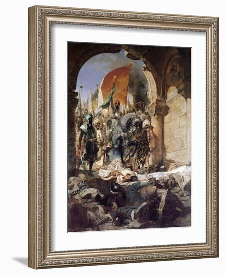 The Entry of Mehmet II into Constantinople, 1876-Jean Joseph Benjamin Constant-Framed Giclee Print