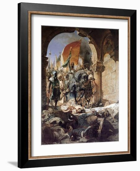 The Entry of Mehmet II into Constantinople, 1876-Jean Joseph Benjamin Constant-Framed Giclee Print