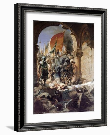 The Entry of Mehmet II into Constantinople, 1876-Jean Joseph Benjamin Constant-Framed Giclee Print