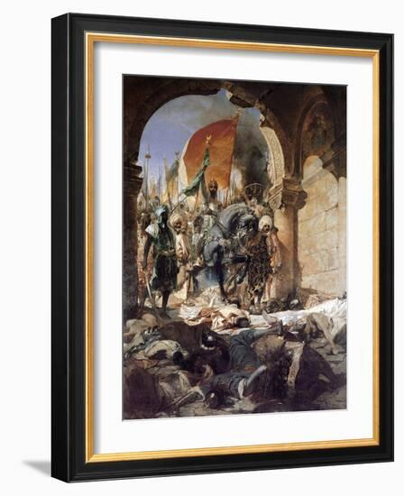 The Entry of Mehmet II into Constantinople, 1876-Jean Joseph Benjamin Constant-Framed Giclee Print