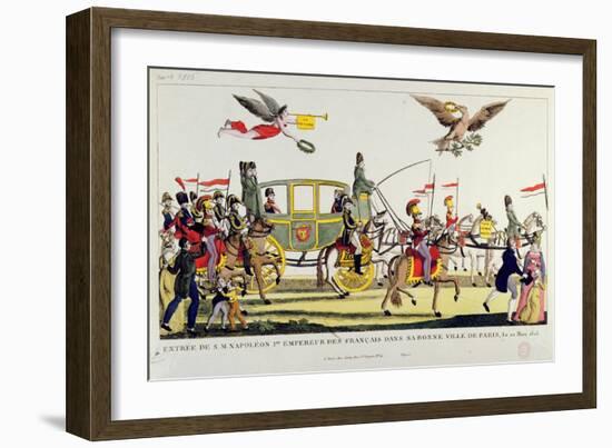 The Entry of Napoleon Into Paris on 20th March 1815-null-Framed Giclee Print