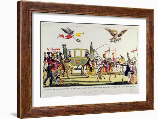 The Entry of Napoleon Into Paris on 20th March 1815-null-Framed Giclee Print