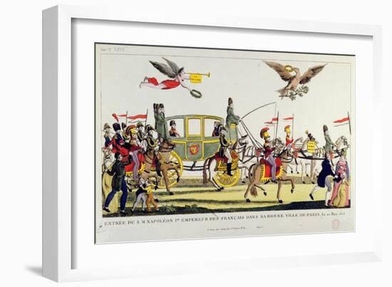 The Entry of Napoleon Into Paris on 20th March 1815-null-Framed Giclee Print