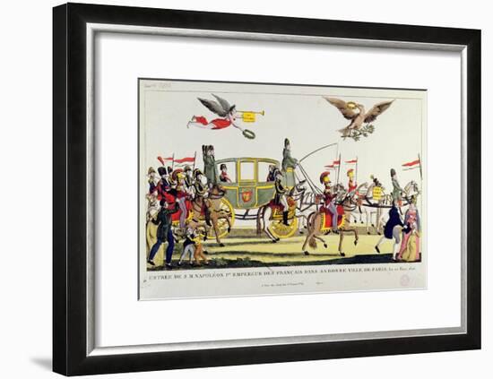 The Entry of Napoleon Into Paris on 20th March 1815-null-Framed Giclee Print