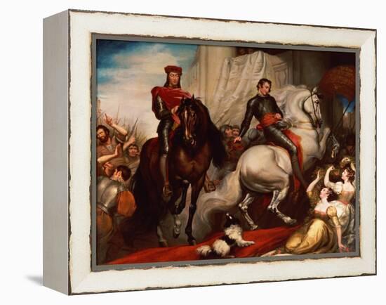 The Entry of Richard II and Bolingbroke into London-James Northcote-Framed Premier Image Canvas