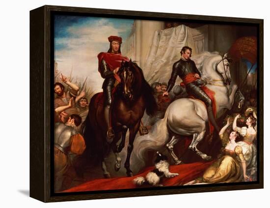 The Entry of Richard II and Bolingbroke into London-James Northcote-Framed Premier Image Canvas
