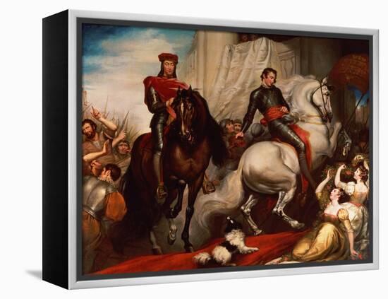 The Entry of Richard II and Bolingbroke into London-James Northcote-Framed Premier Image Canvas