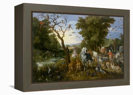 The Entry of the Animals into Noah's Ark, 1613-Jan the Elder Brueghel-Framed Premier Image Canvas