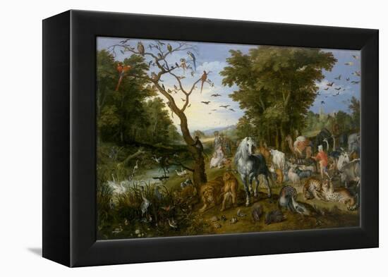 The Entry of the Animals into Noah's Ark, 1613-Jan the Elder Brueghel-Framed Premier Image Canvas