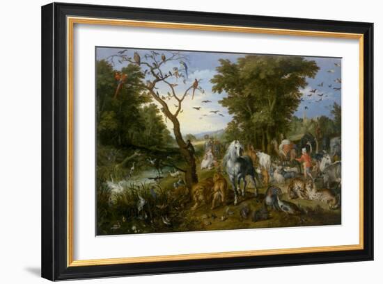 The Entry of the Animals into Noah's Ark, 1613-Jan the Elder Brueghel-Framed Giclee Print