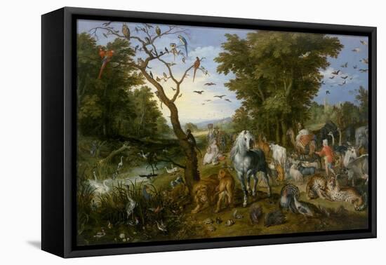 The Entry of the Animals into Noah's Ark, by Jan Brueghel the Elder, 1613, Flemish painting,-Jan Brueghel the Elder-Framed Stretched Canvas