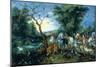 The Entry of the Animals into Noah's Ark (Oil on Panel)-Jan the Younger Brueghel-Mounted Giclee Print